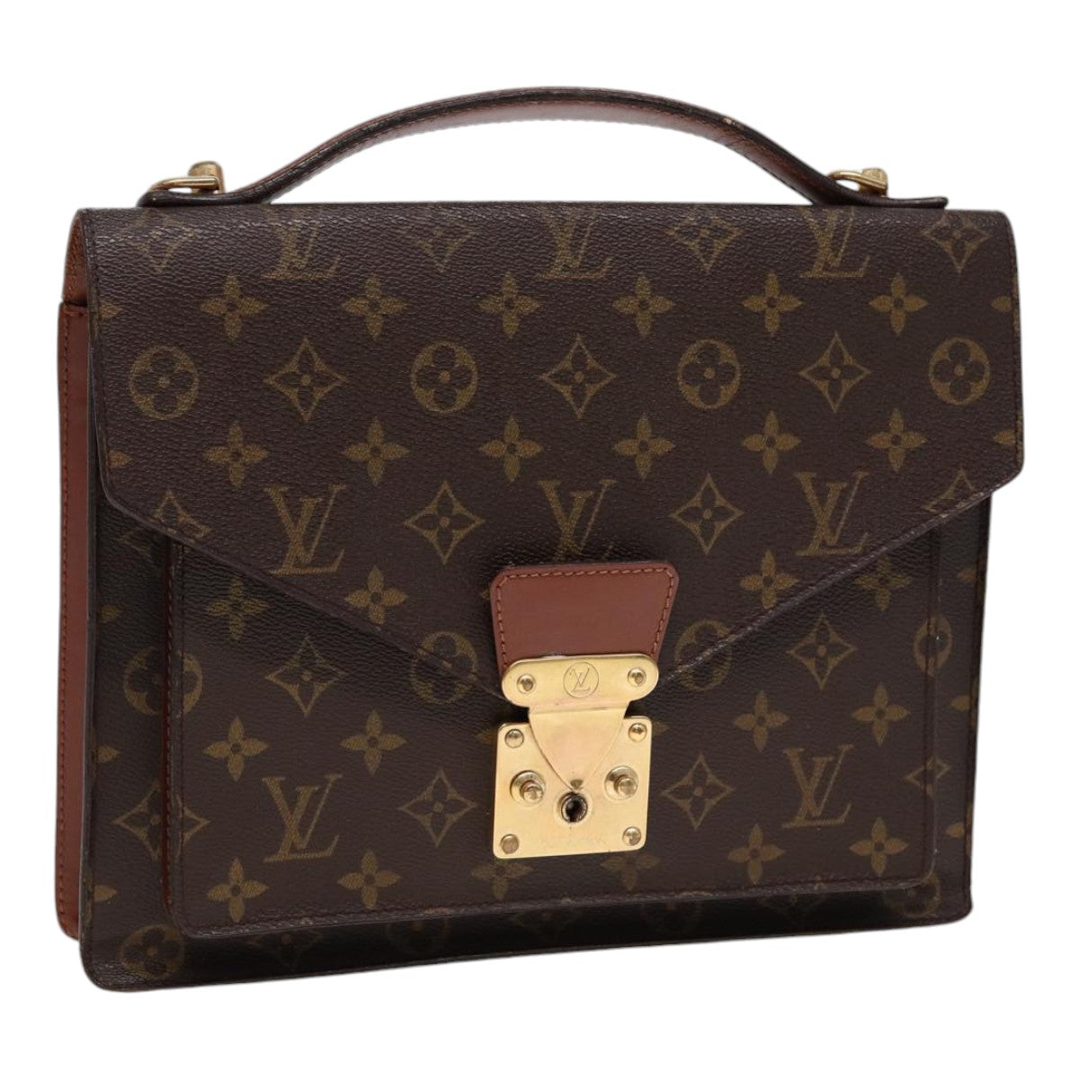 LOUIS VUITTON Monogram Monceau 28 Hand Bag 2way M51185 LV Auth bs17183