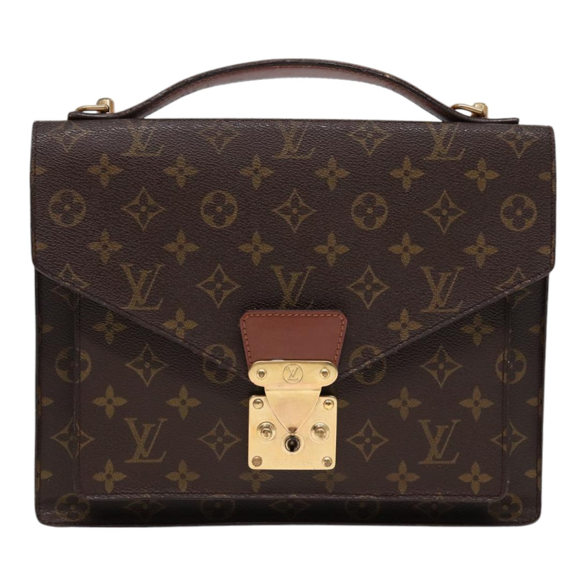 LOUIS VUITTON Monogram Monceau 28 Hand Bag 2way M51185 LV Auth bs17183