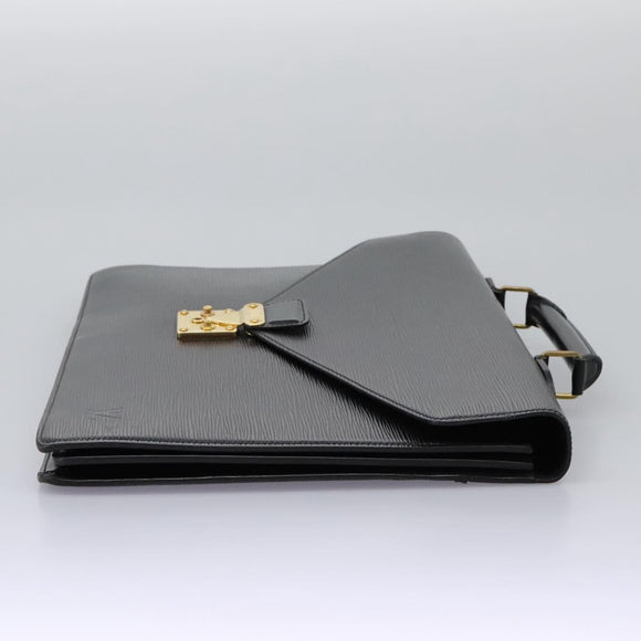 LOUIS VUITTON Epi Serviette Conseiller Briefcase Black M54422 LV Auth bs17184