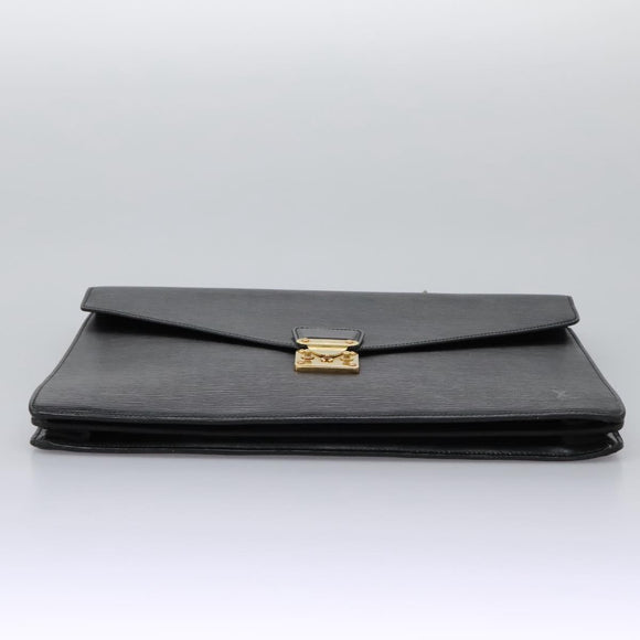 LOUIS VUITTON Epi Serviette Conseiller Briefcase Black M54422 LV Auth bs17184