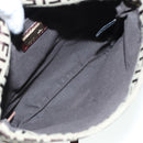 FENDI Zucchino Canvas Shoulder Bag Brown Gold Auth bs17192-11