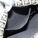 FENDI Zucchino Canvas Shoulder Bag Brown Gold Auth bs17192-22
