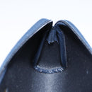 Christian Dior Trotter Canvas Pouch Navy Gold Auth bs17208-17