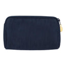 Christian Dior Trotter Canvas Pouch Navy Gold Auth bs17208-2
