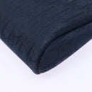 Christian Dior Trotter Canvas Pouch Navy Gold Auth bs17208-14