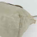 PRADA Hand Bag Leather 2way Gray Gold Auth bs17213-9