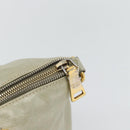 PRADA Hand Bag Leather 2way Gray Gold Auth bs17213-16