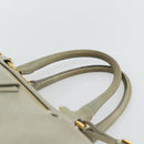 PRADA Hand Bag Leather 2way Gray Gold Auth bs17213-8