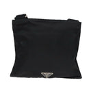 PRADA Shoulder Bag Nylon Black Silver Auth bs17219-2