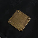 MCM Vicetos Logogram Backpack Leather Black Champagne Gold Auth bs17221-12