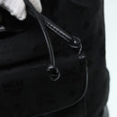 MCM Vicetos Logogram Backpack Leather Black Champagne Gold Auth bs17221-23