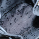 MCM Vicetos Logogram Backpack Leather Black Champagne Gold Auth bs17221-11