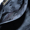 MCM Vicetos Logogram Backpack Leather Black Champagne Gold Auth bs17221-29