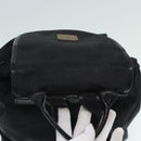 MCM Vicetos Logogram Backpack Leather Black Champagne Gold Auth bs17221-6