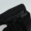 MCM Vicetos Logogram Backpack Leather Black Champagne Gold Auth bs17221-7