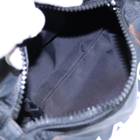 CHANEL Sports Line Shoulder Bag Nylon Black CC Auth bs17222