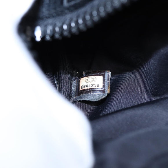 CHANEL Sports Line Shoulder Bag Nylon Black CC Auth bs17222