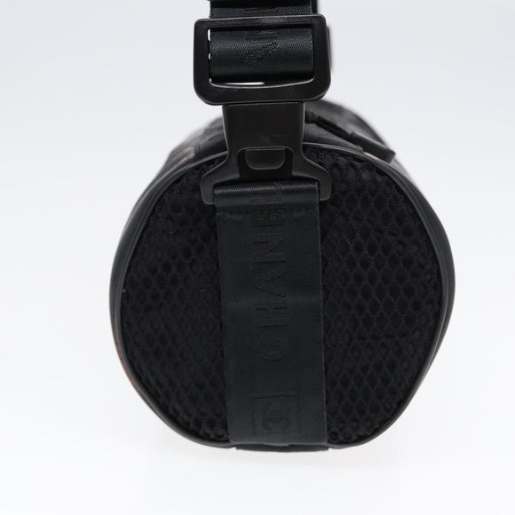 CHANEL Sports Line Shoulder Bag Nylon Black CC Auth bs17222