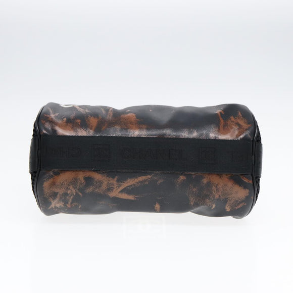 CHANEL Sports Line Shoulder Bag Nylon Black CC Auth bs17222