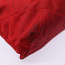 PRADA Pouch Nylon Red Silver Auth bs17235-15