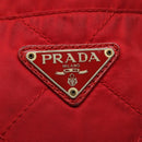 PRADA Pouch Nylon Red Silver Auth bs17235-17