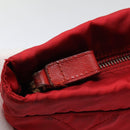 PRADA Pouch Nylon Red Silver Auth bs17235-8
