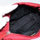 PRADA Pouch Nylon Red Silver Auth bs17235-9
