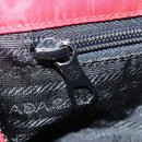 PRADA Pouch Nylon Red Silver Auth bs17235-10