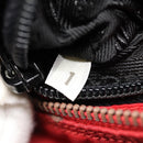 PRADA Pouch Nylon Red Silver Auth bs17235-12