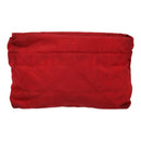 PRADA Pouch Nylon Red Silver Auth bs17235-2