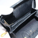 CHANEL Coin Purse Leather Enamel 3Set Black CC Auth bs17236-15