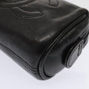 CHANEL Coin Purse Leather Enamel 3Set Black CC Auth bs17236-22