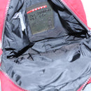 PRADA Sports Hand Bag Nylon Red Silver Auth bs17237-10