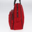 PRADA Sports Hand Bag Nylon Red Silver Auth bs17237-4