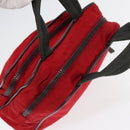 PRADA Sports Hand Bag Nylon Red Silver Auth bs17237-6