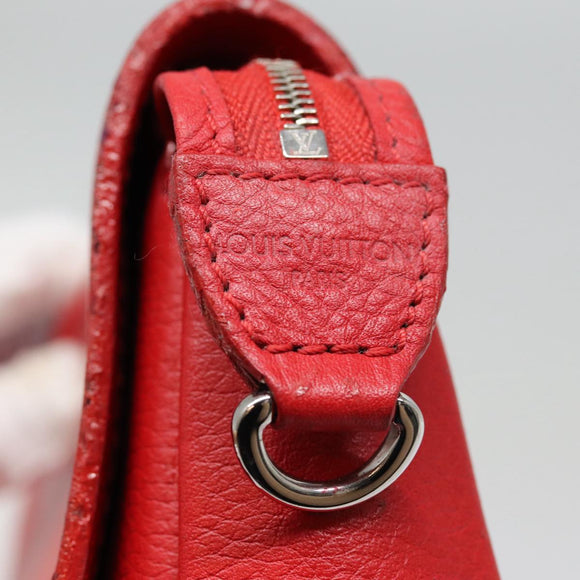 LOUIS VUITTON Parnasea Esan Ciel Shoulder Bag Leather Red M94448 LV Auth bs17244