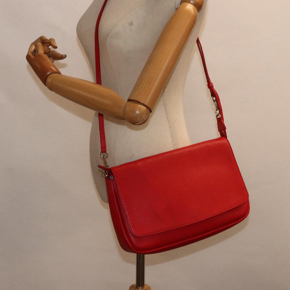 LOUIS VUITTON Parnasea Esan Ciel Shoulder Bag Leather Red M94448 LV Auth bs17244