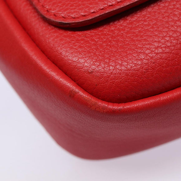 LOUIS VUITTON Parnasea Esan Ciel Shoulder Bag Leather Red M94448 LV Auth bs17244