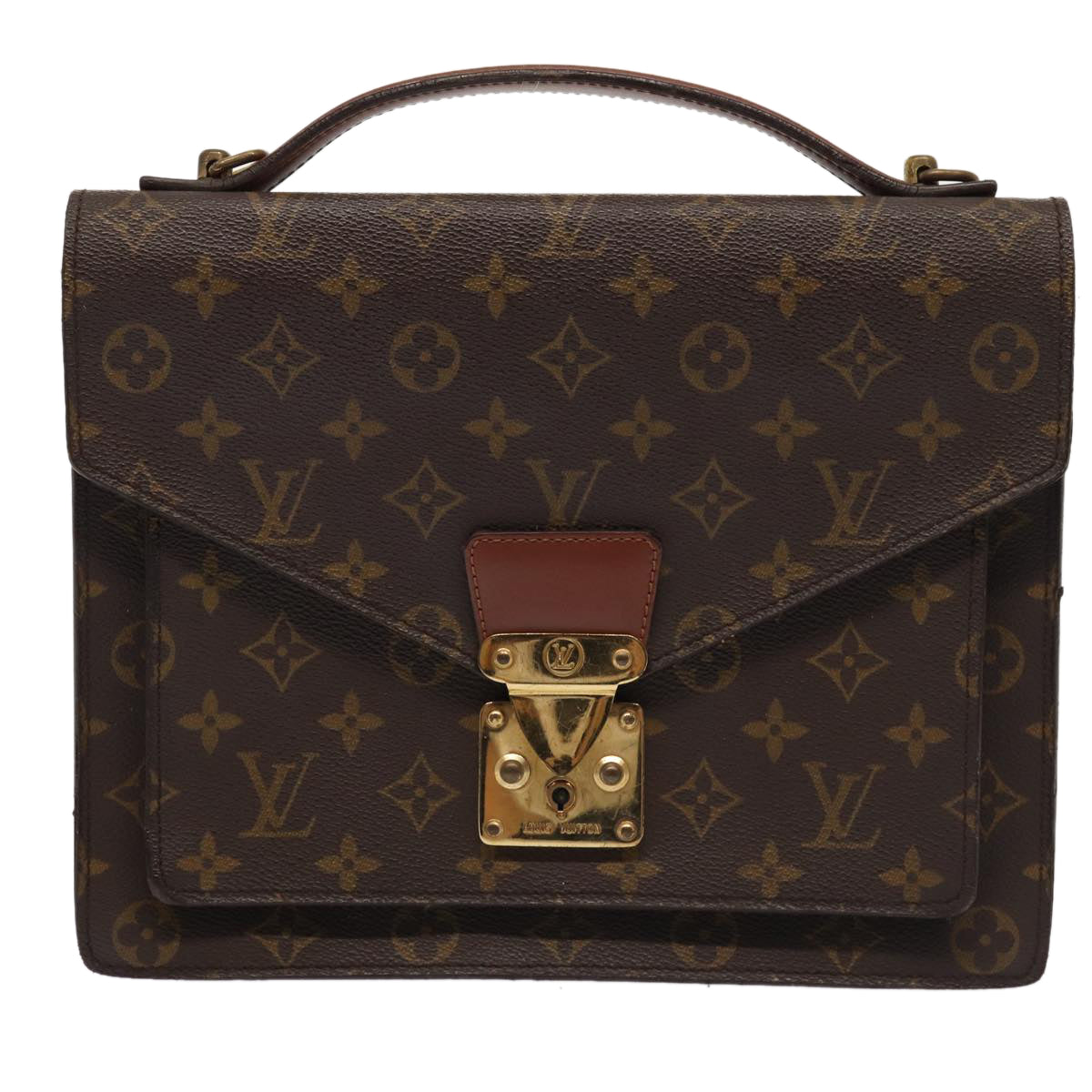 LOUIS VUITTON Monogram Monceau 28 Hand Bag 2way M51185 LV Auth bs17247