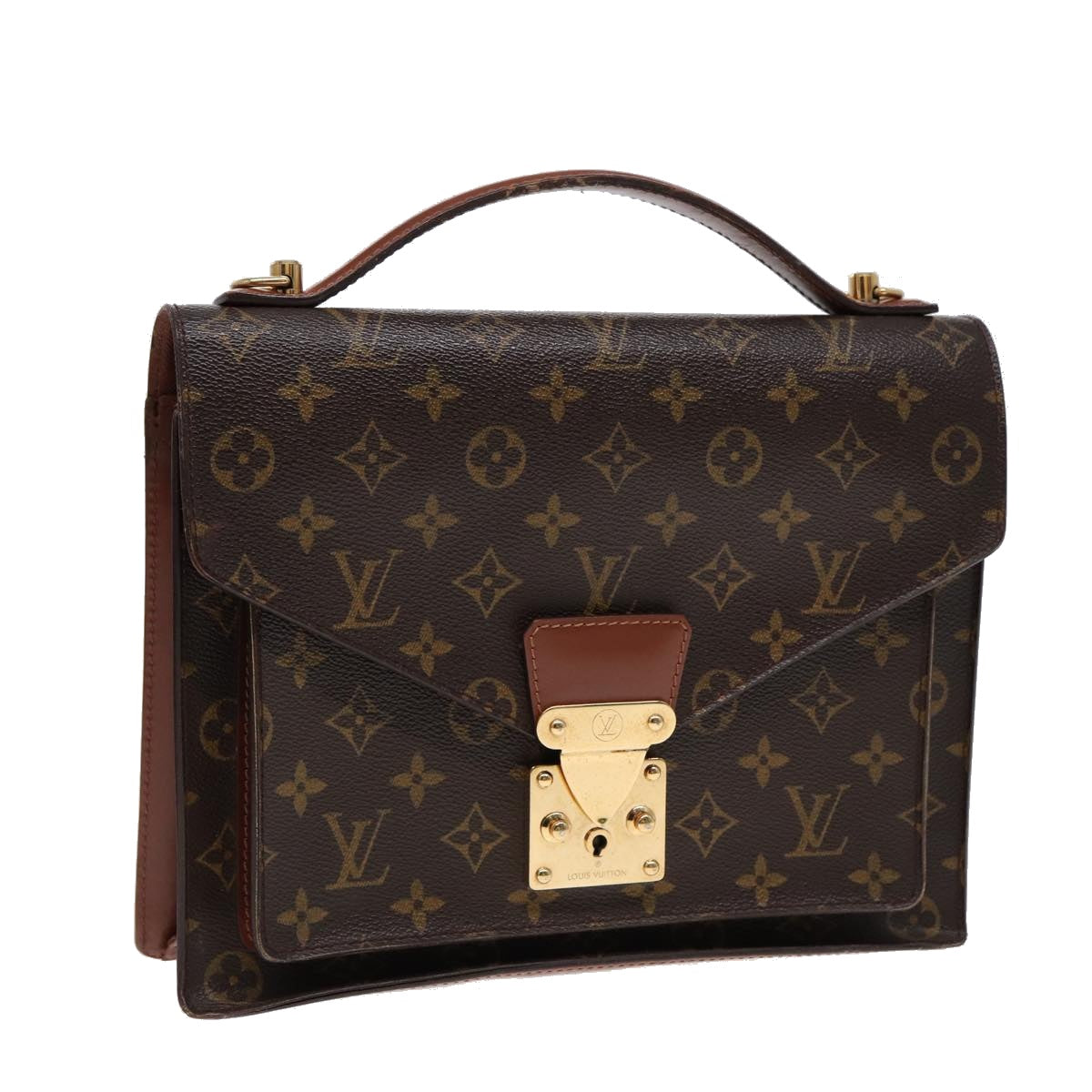 LOUIS VUITTON Monogram Monceau 28 Hand Bag 2way M51185 LV Auth bs17248