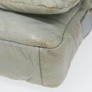 CHANEL Small Messenger Cococoon Shoulder Bag Nylon Gray Silver CC Auth bs17253-10