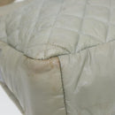 CHANEL Small Messenger Cococoon Shoulder Bag Nylon Gray Silver CC Auth bs17253-13