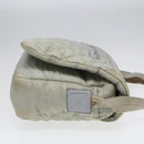 CHANEL Small Messenger Cococoon Shoulder Bag Nylon Gray Silver CC Auth bs17253-5