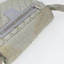 CHANEL Small Messenger Cococoon Shoulder Bag Nylon Gray Silver CC Auth bs17253-6