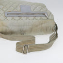 CHANEL Small Messenger Cococoon Shoulder Bag Nylon Gray Silver CC Auth bs17253-7