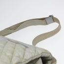 CHANEL Small Messenger Cococoon Shoulder Bag Nylon Gray Silver CC Auth bs17253-8