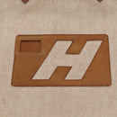 HERMES Garment Cover Canvas Leather Beige Auth bs17258-19