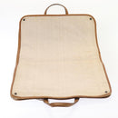 HERMES Garment Cover Canvas Leather Beige Auth bs17258-21