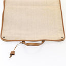HERMES Garment Cover Canvas Leather Beige Auth bs17258-23