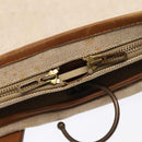 HERMES Garment Cover Canvas Leather Beige Auth bs17258-9